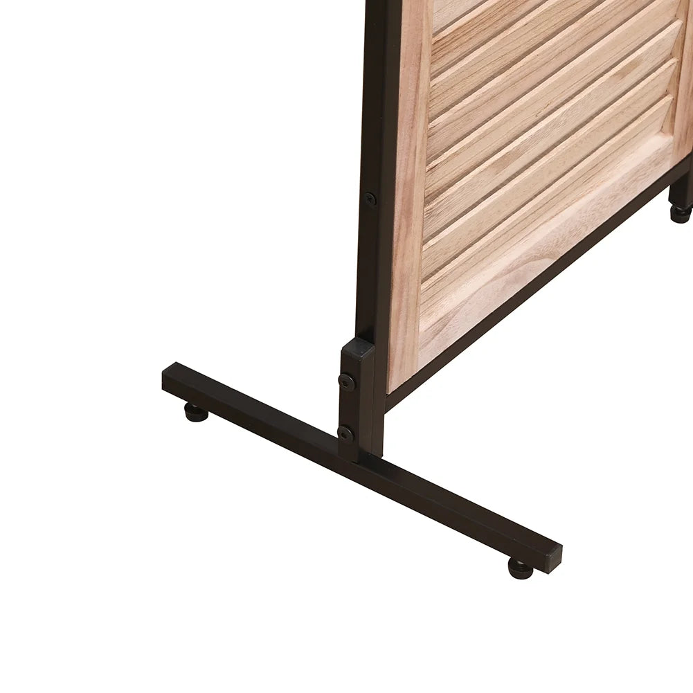 3 Panel Room Divider, Folding Privacy Screen, 5.9FT Heavy Duty Partition Wall Dividers Room Separator with Metal Frame, Freestanding Louvered Divider Screen for Home Office Restaurant Bedroom