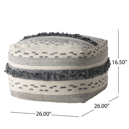 Laura Boho Cube Yarn Pouf