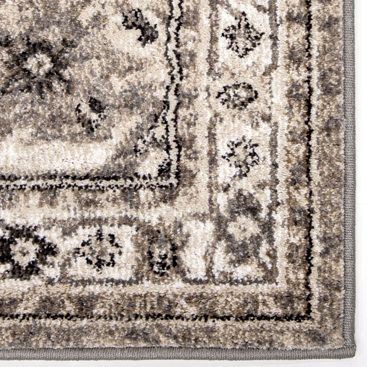 My Texas House Preston 9' X 12' Gray Floral Area Rug