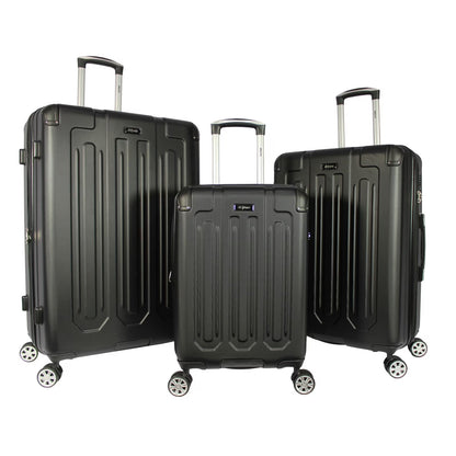 Dejuno Tutin 3-Piece Hardside Spinner Luggage Set With TSA Lock - Olive