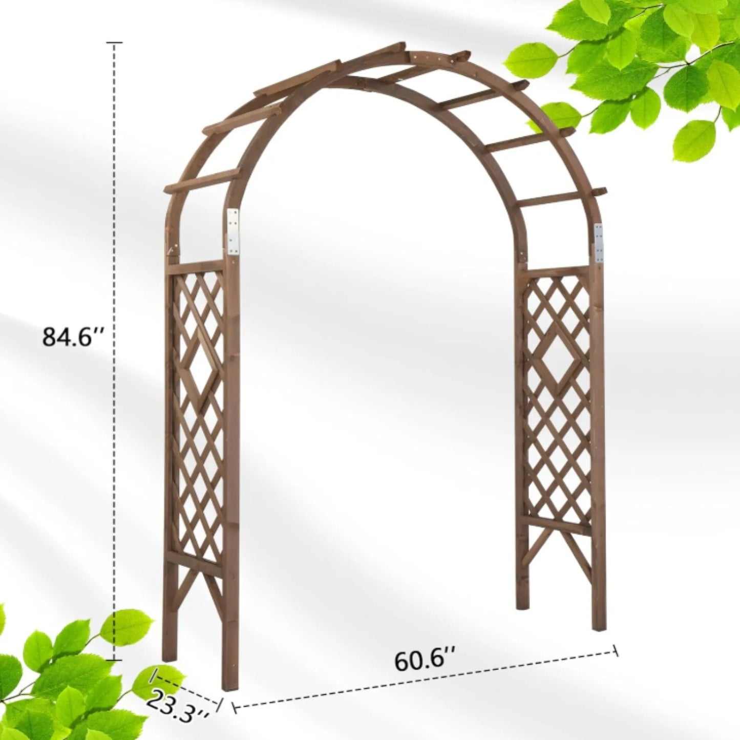 Ktaxon 7' Wooden Arbor Garden Arbor Trellis Arch Outdoor Backdrop Stand Archway for Plants Wedding, Diamond-shaped