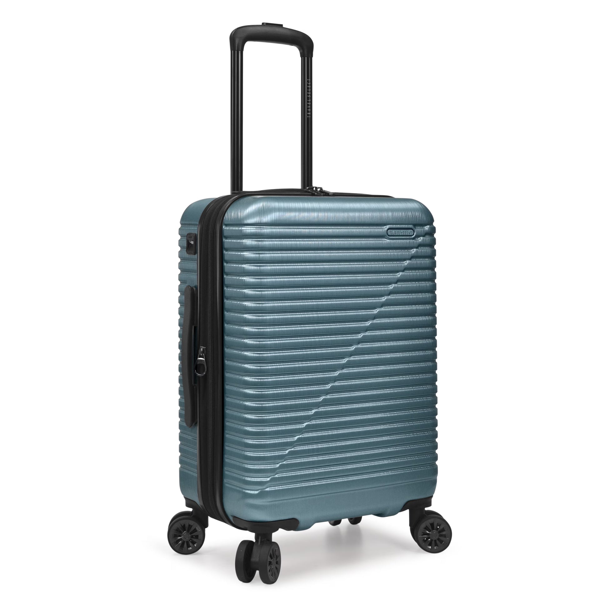 Travel Select Sunny Side Hardside Spinner Luggage with USB Port, Slate Blue, 22" Carry-On