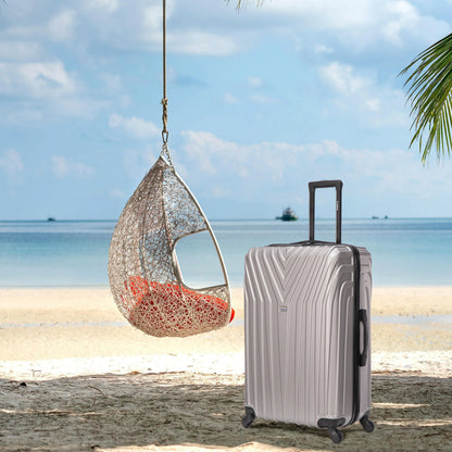 InUSA Vasty 28" Hardside Lightweight Luggage with Spinner Wheels, Handle, and Trolley, Gray