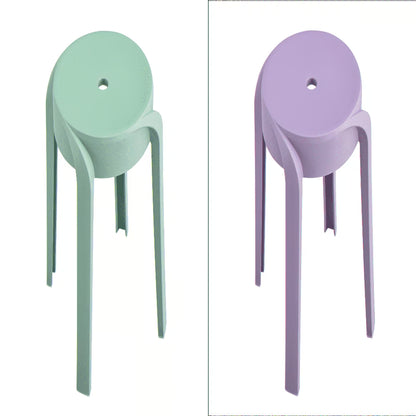 MIFI 6 Pack Stackable Classroom Stools Plastic Stools Nesting Stools Colorful Round Stools Indoor Outdoor Flexible Seating Decorative Stools Chairs for Home Office School Classroom Mustard