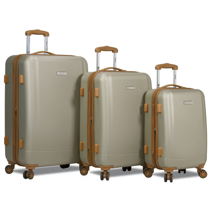 Dejuno Legion New Generation 3-pc Hardside Spinner TSA Combination Lock Luggage Set - Navy