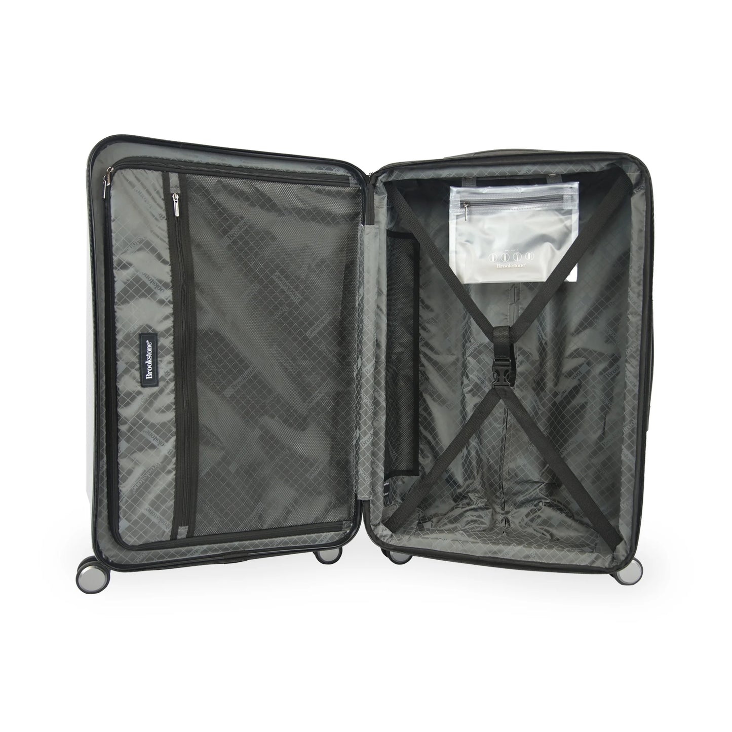 Brookstone Keane 21" Hardside Carry On Spinner Luggage - Charcoal