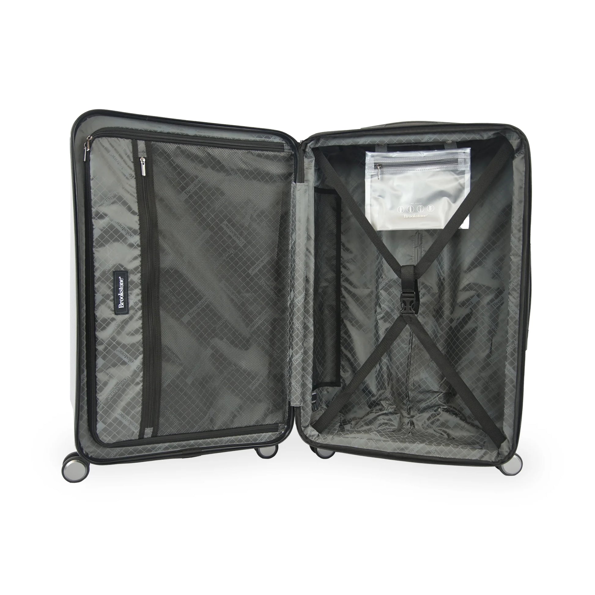 Brookstone Keane 21" Hardside Carry On Spinner Luggage - Charcoal