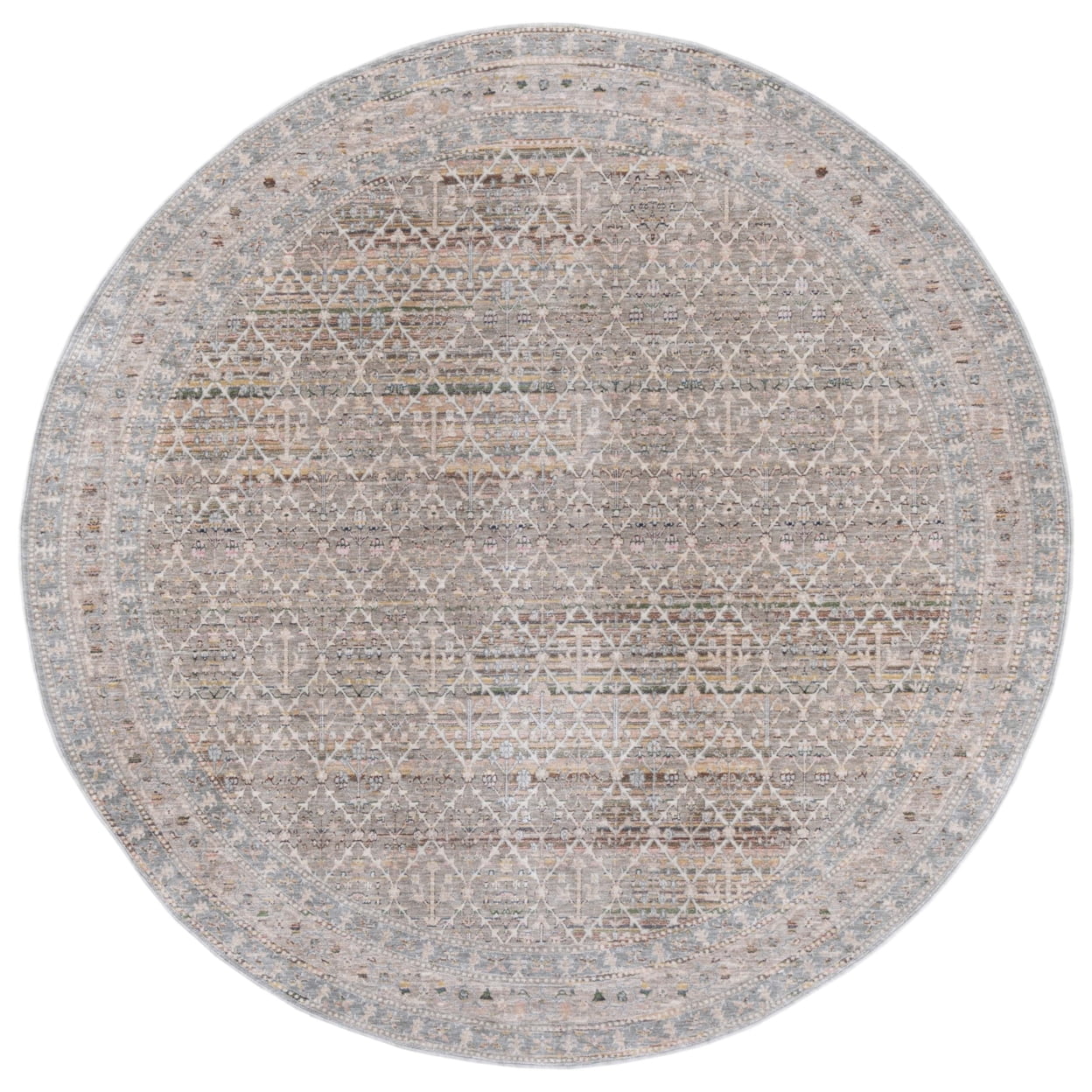 SAFAVIEH Princeton Ema Geometric Area Rug, Ivory/Blue, 8' x 10'