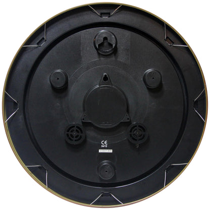 Infinity Instruments 18inch Waterproof Plastic Wall Clock Radio Movement Aged Copper Frame Clock