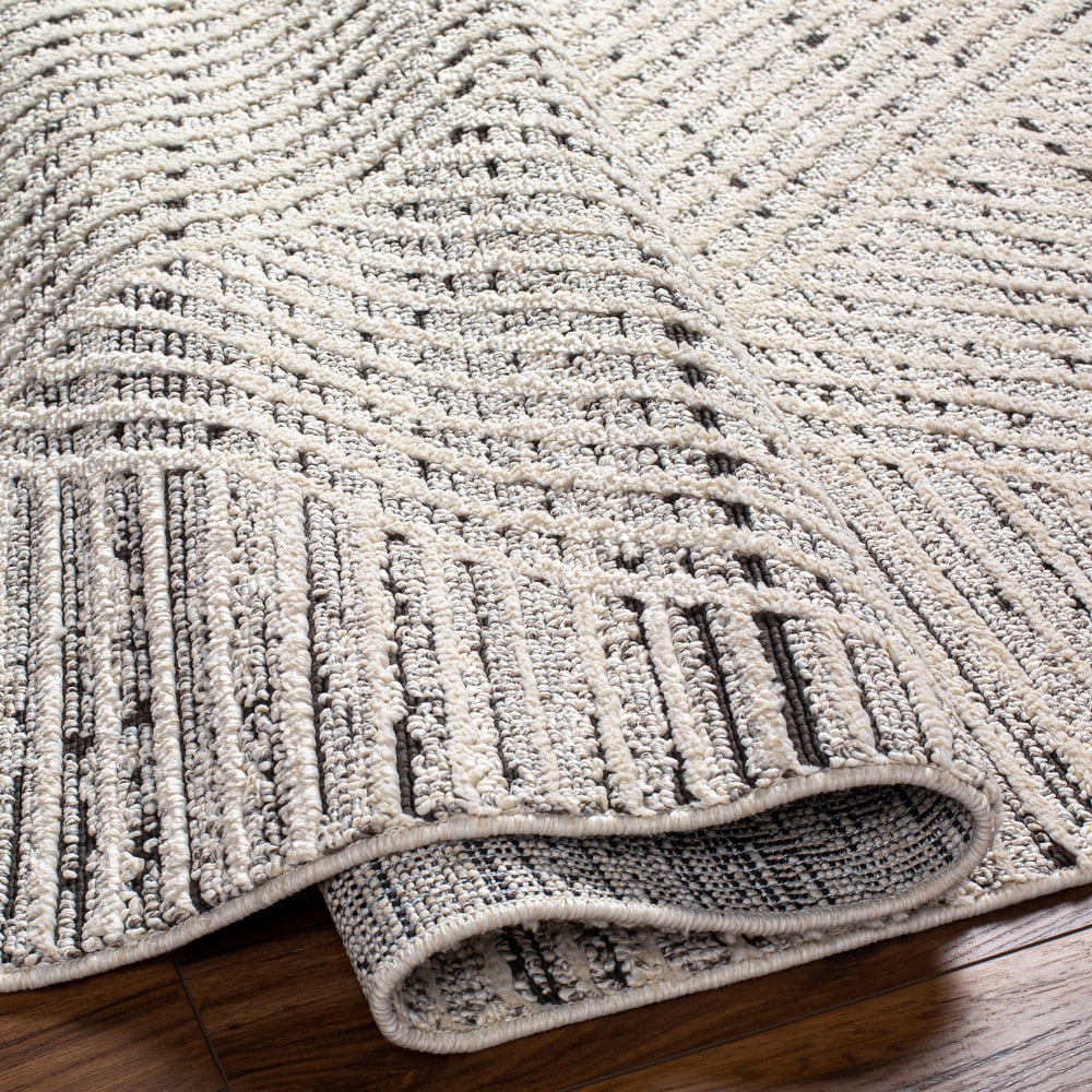 Livabliss Berlin Bohemian Geometric Area Rug,7'10" x 10',Cream/Black