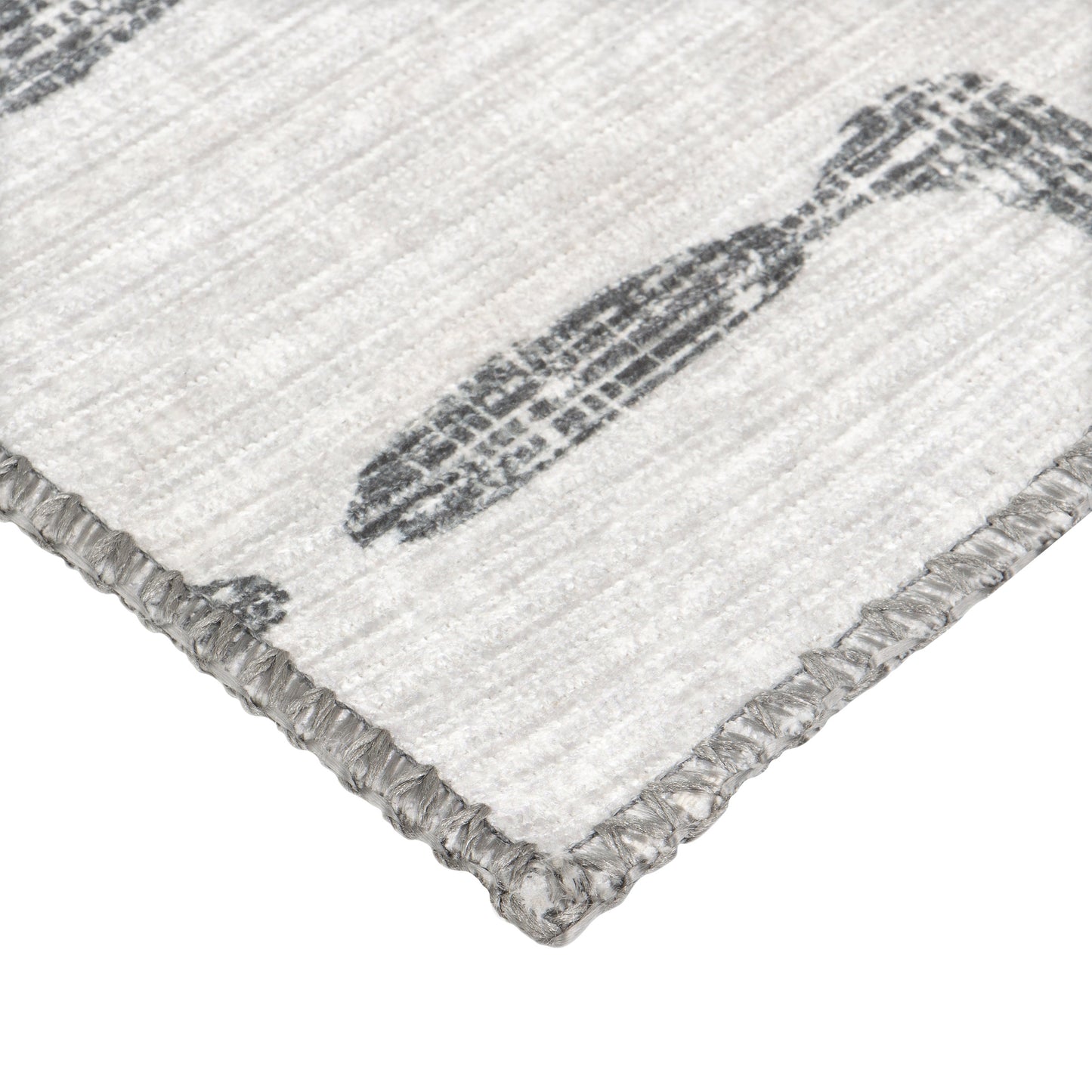 Apache Chenille Area Rug Modern Gray, 6' x 9'