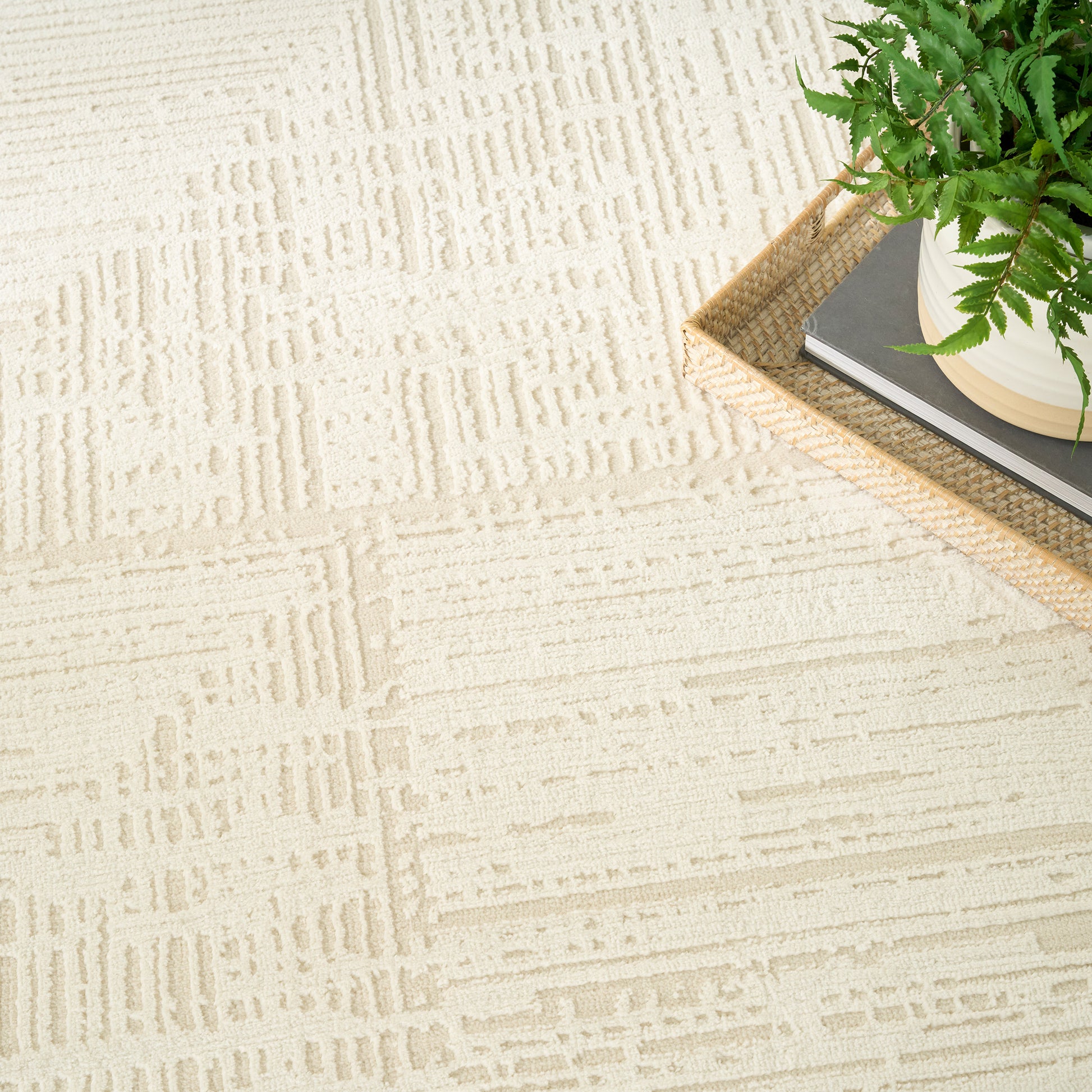Nourison Briar Area Rug, Privet, 6’6” x 9’6”