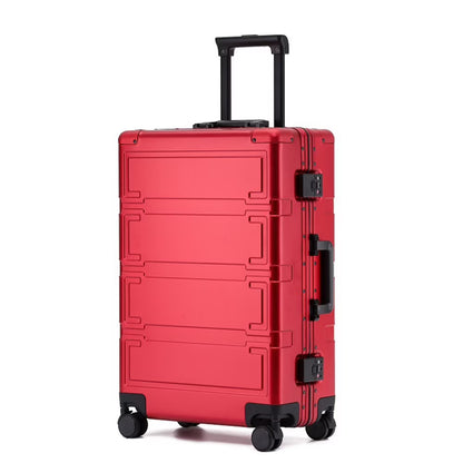 All Aluminum Magnesium Zipperless Carry on Luggage Airline Approved, Hardside Carry on Suitcase with TSA Lock, Lightweight Hardshell Luggage Metal Rolling Luggage for Travel