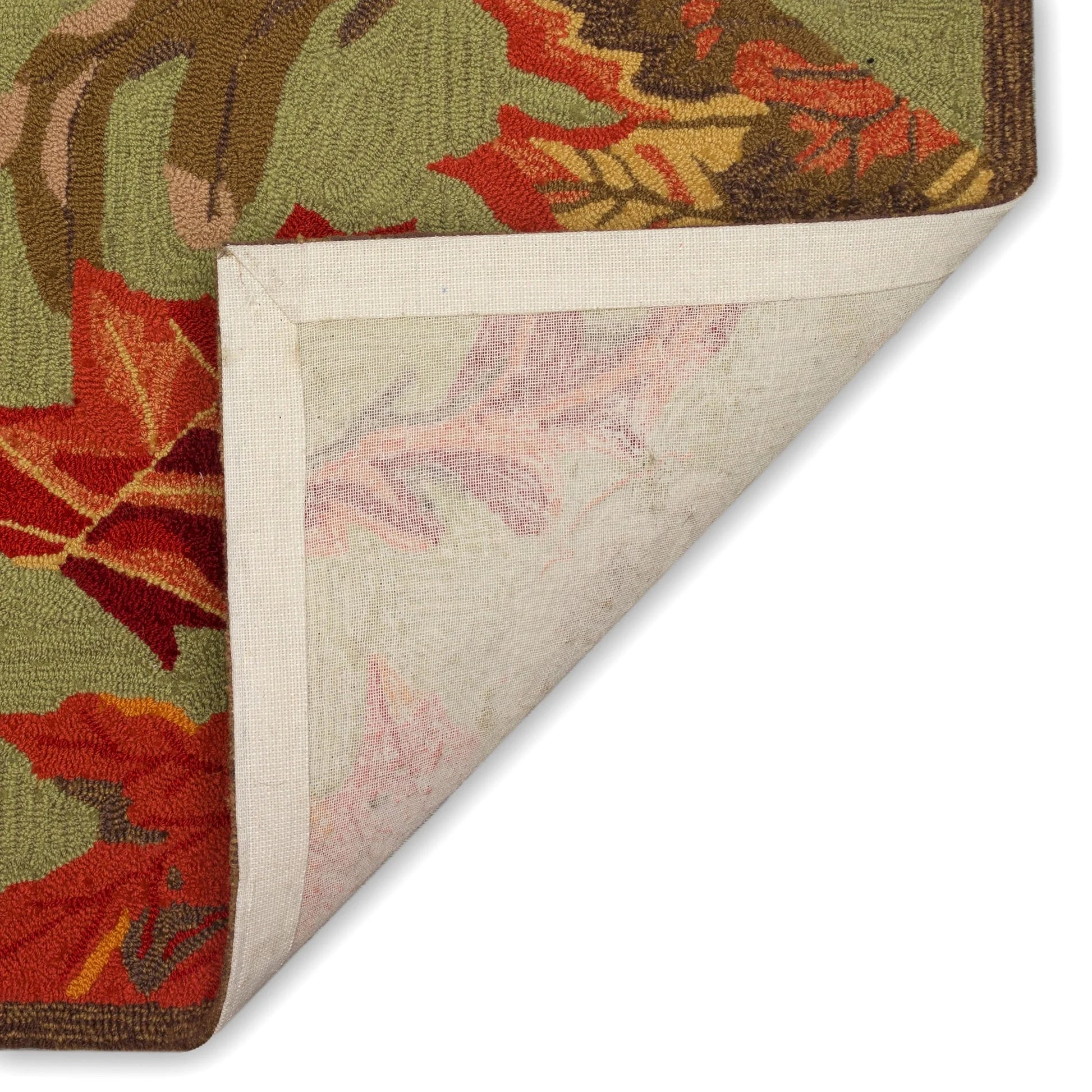 Liora Manne Ravella Area Rug Moss Falling Leaves Indoor Outdoor 70% Polypropylene