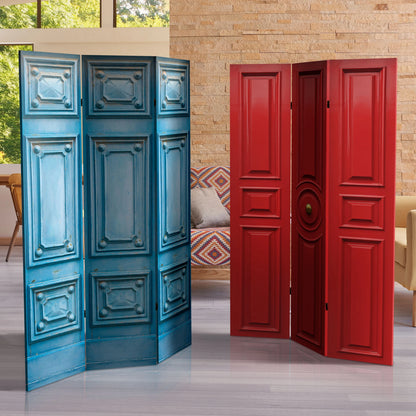 Oriental Furniture 6 ft. Tall Double Sided Fancy Door Panel Canvas Room Divider