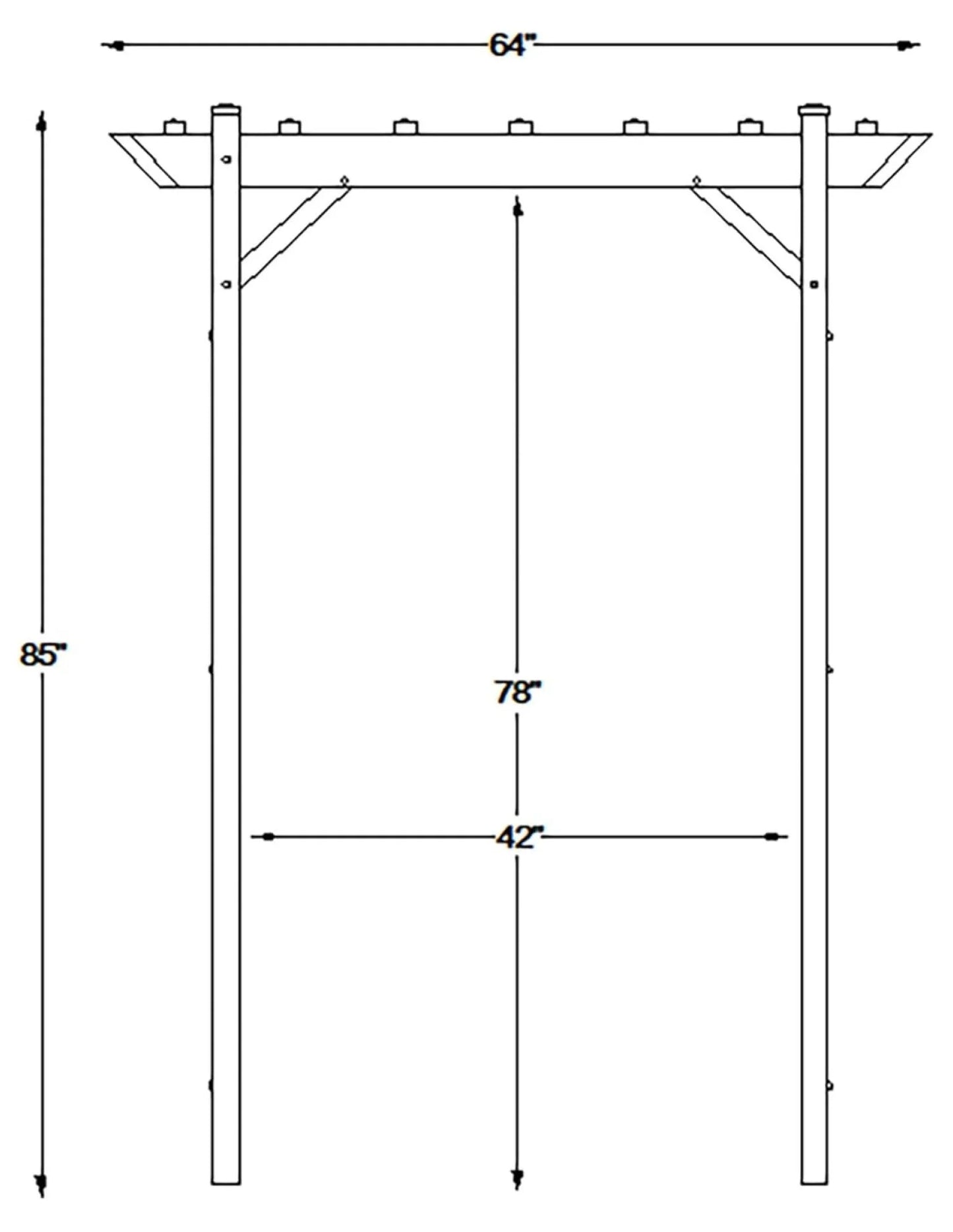 Dura-Trel PVC Garden Arbor, Arch Support for Climbing Plants, Providence, White, 64" x 85"