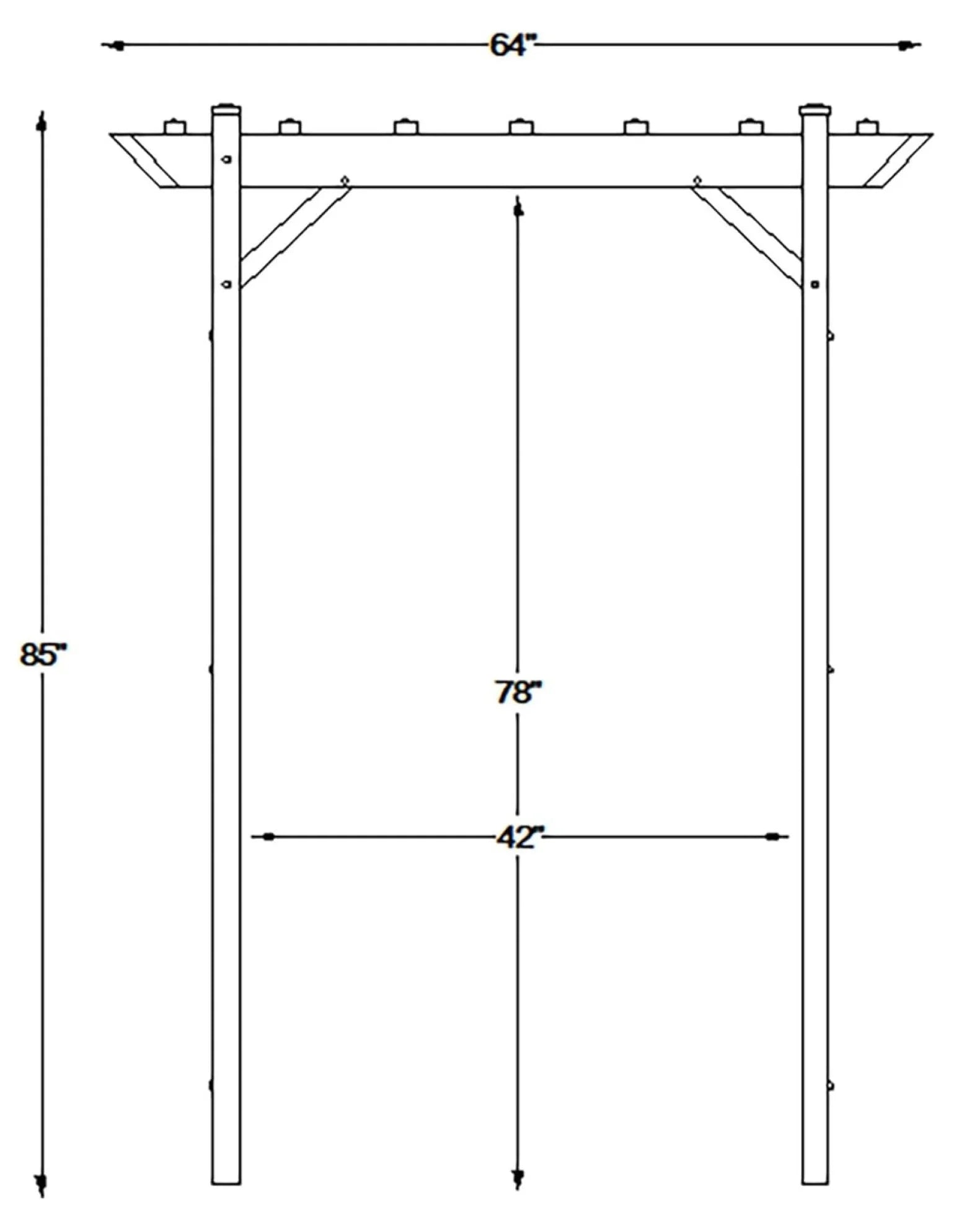 Dura-Trel PVC Garden Arbor, Arch Support for Climbing Plants, Providence, White, 64" x 85"