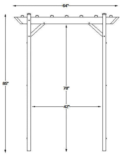 Dura-Trel PVC Garden Arbor, Arch Support for Climbing Plants, Providence, White, 64" x 85"
