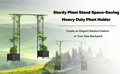 Zhongma Metal Arbor 835'' High Green Carbon Steel Arbor, Moisture Resistant Planters
