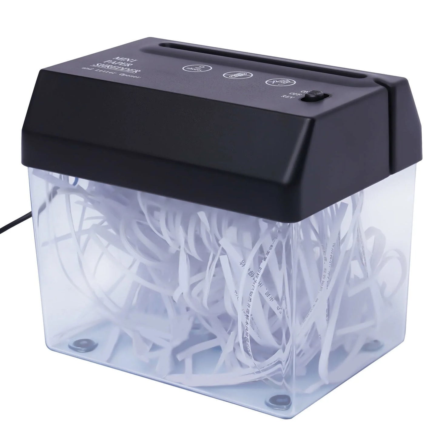 MIDUO Electric USB Paper Shredder Portable Paper Shredder Desktop A4 Shredder for Home Office