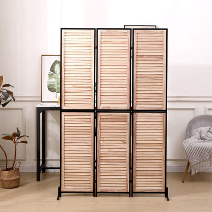 Miniyam 3 Panels Privacy Screen, 5.9 FT Tall Freestanding Folding Partition Wall Dividers Screen for Home Office Restaurant Bedroom, Black