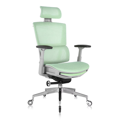 Nouhaus Rewind Ergonomic Office Chair with Footrest and Lumbar Support. Swivel Computer Chair, Rolling Home Office Desk Chairs with Wheels, Mesh High Back Task Chair, Comfortable Office Chair