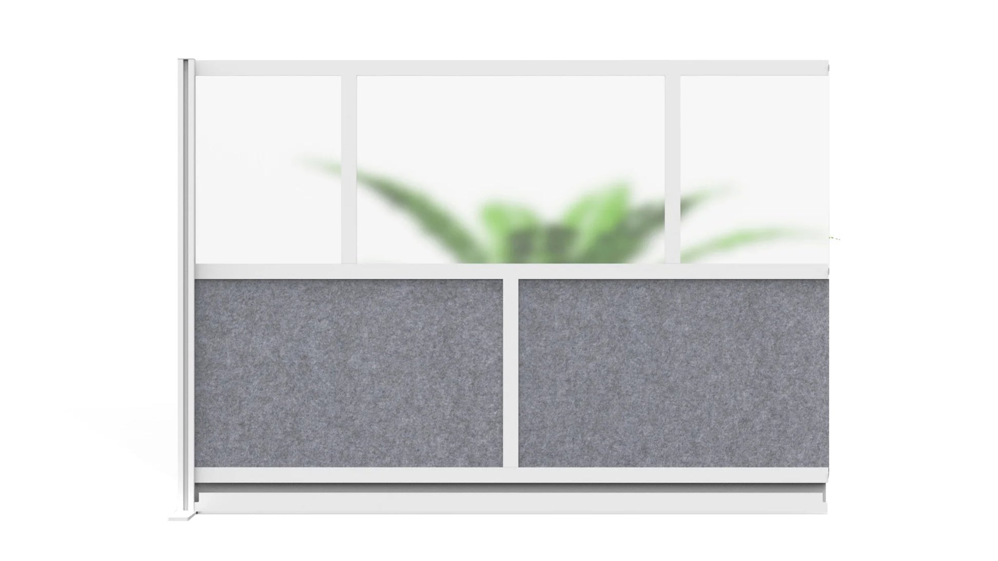 Luxor Freestanding Modular Room Divider Wall System with Built-in Cable Management Tray - 70" x 70" Add-On Wall