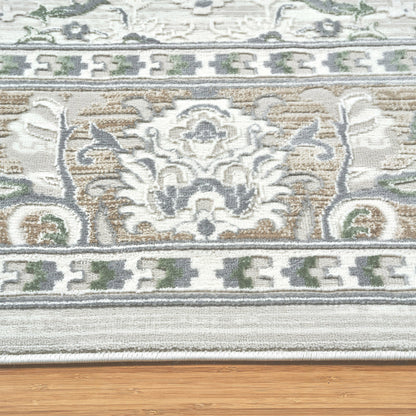 Sasha Area Rug, Adryan Beige Green, 5'3' x 7'