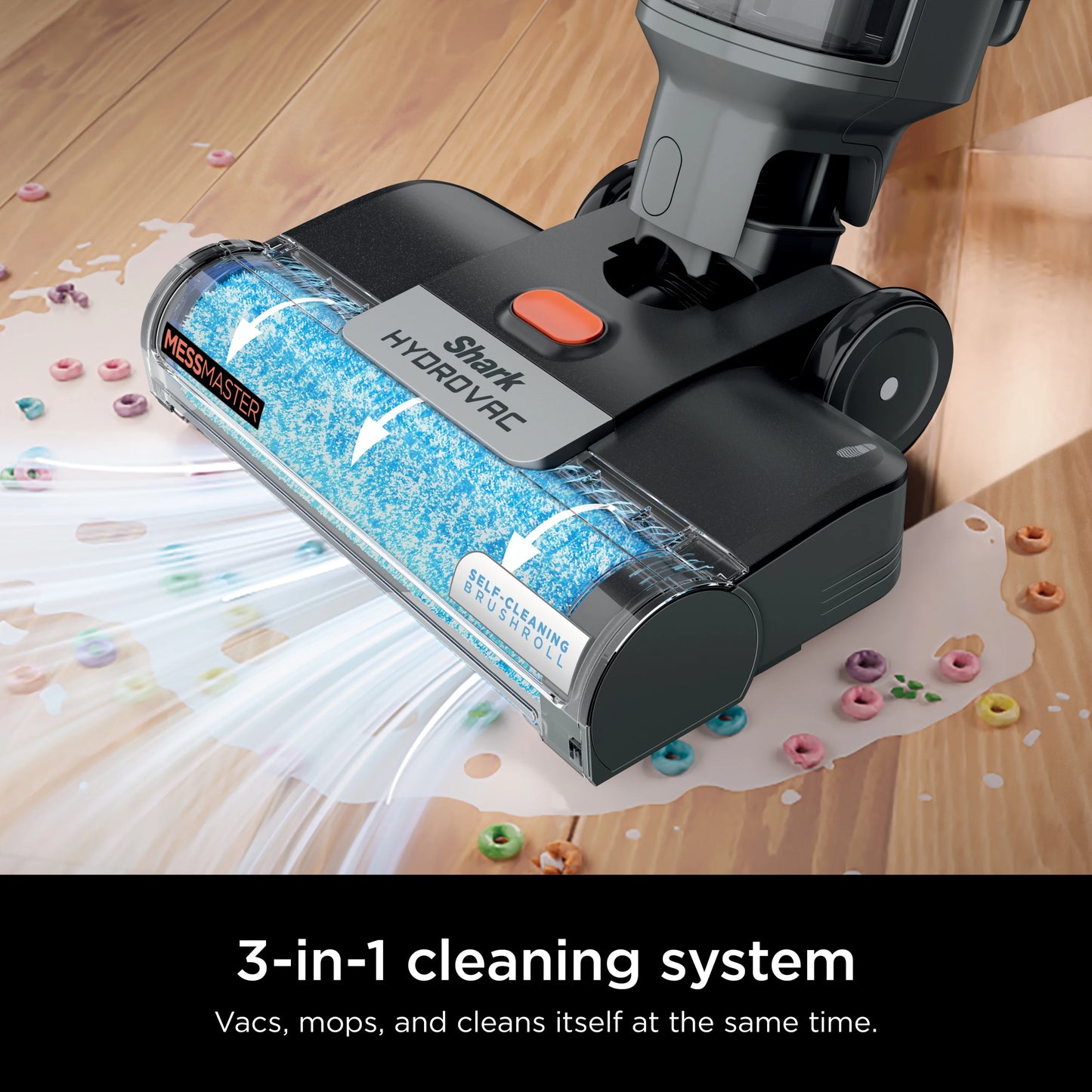 Shark HydroVac MessMaster Wet Dry Corded Vacuum Cleaner, 3-in-1 Multi-Surface Vacuum Mop & Self-Cleaning System, Lightweight, Powerful Suction, for Hard Floors & Area Rugs, WD160