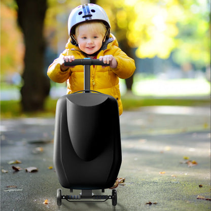 Muhub 2 in 1 Scooter Luggage for Kids and Adult,Foldable Ride on Luggage with Wheels,Light Blue