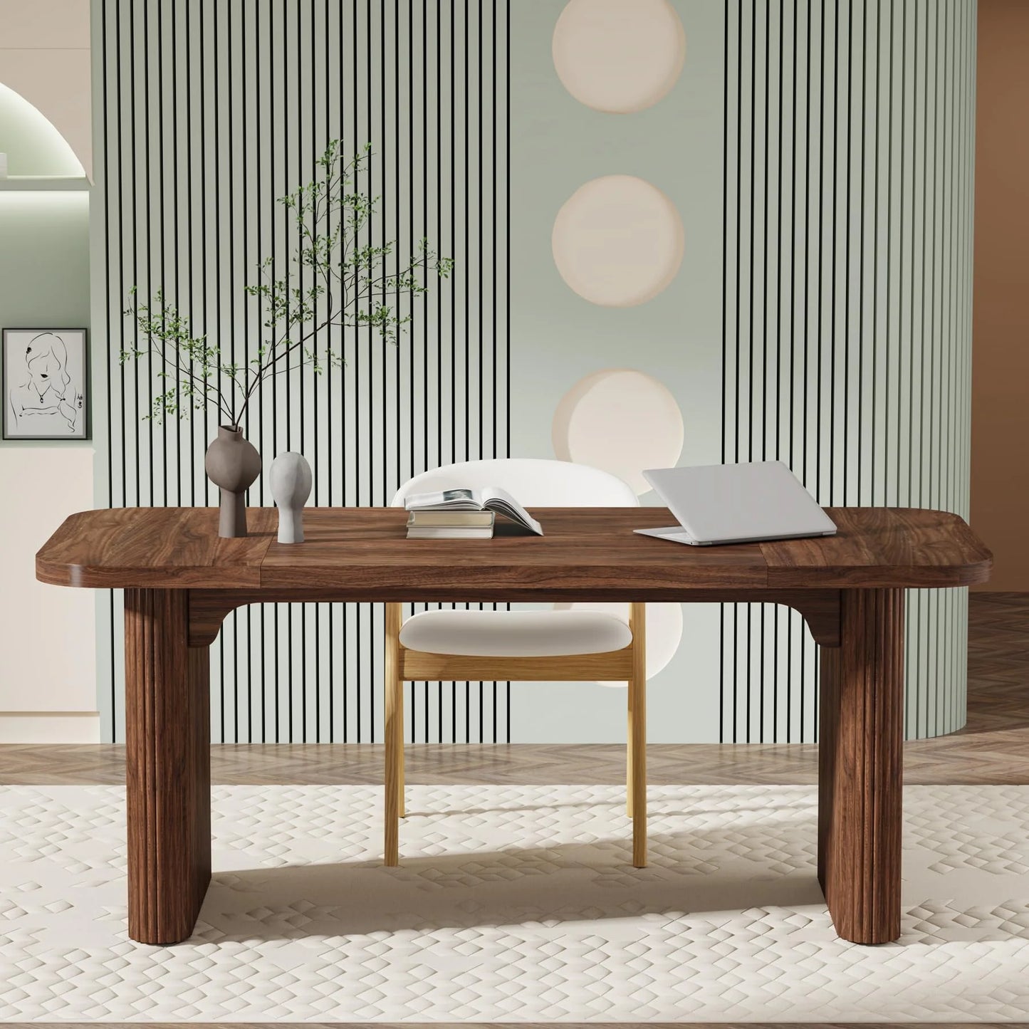 Tribesigns 63'' Computer Desk, Simple Rectangular Writing Table for Home Office Study Room Bedroom