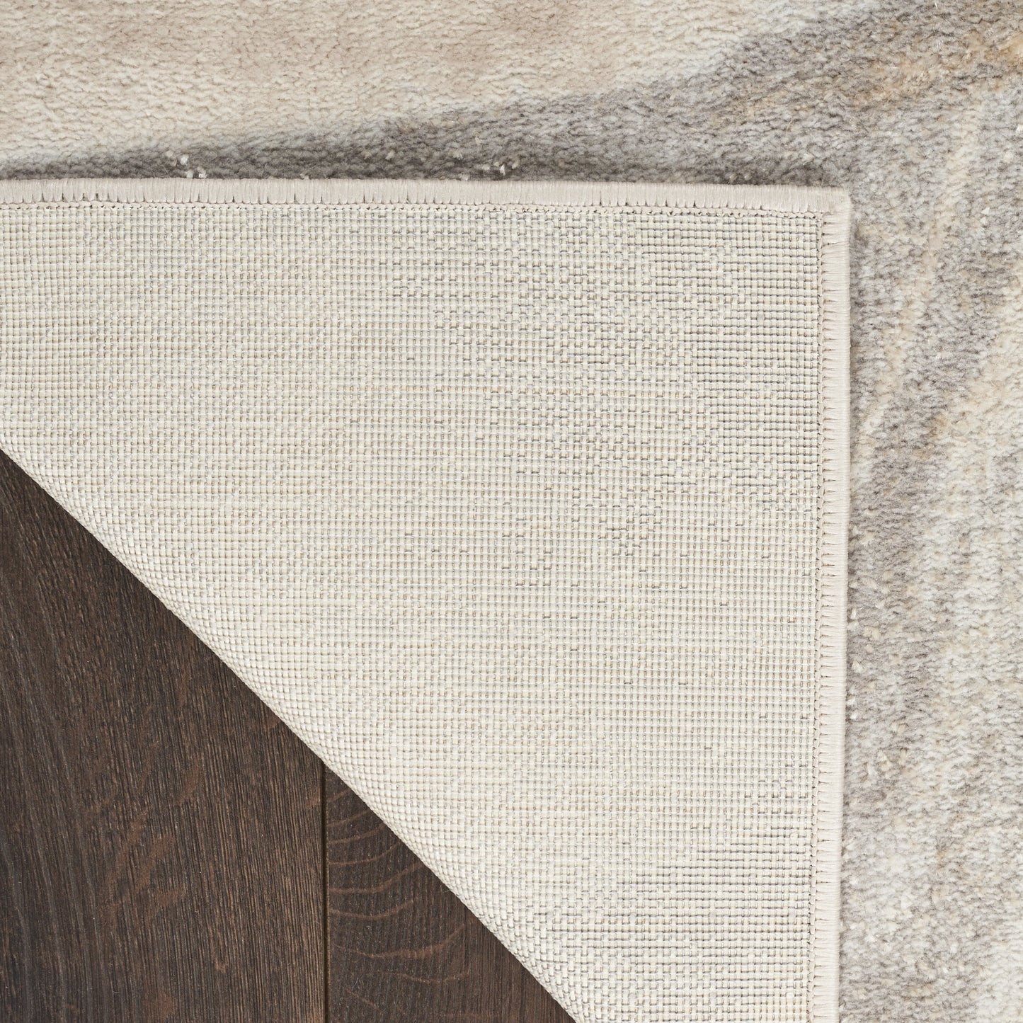Inspire Me! Home Decor Brushstrokes Abstract Beige/Grey 5'3" x 7'3" Area Rug (5x7)