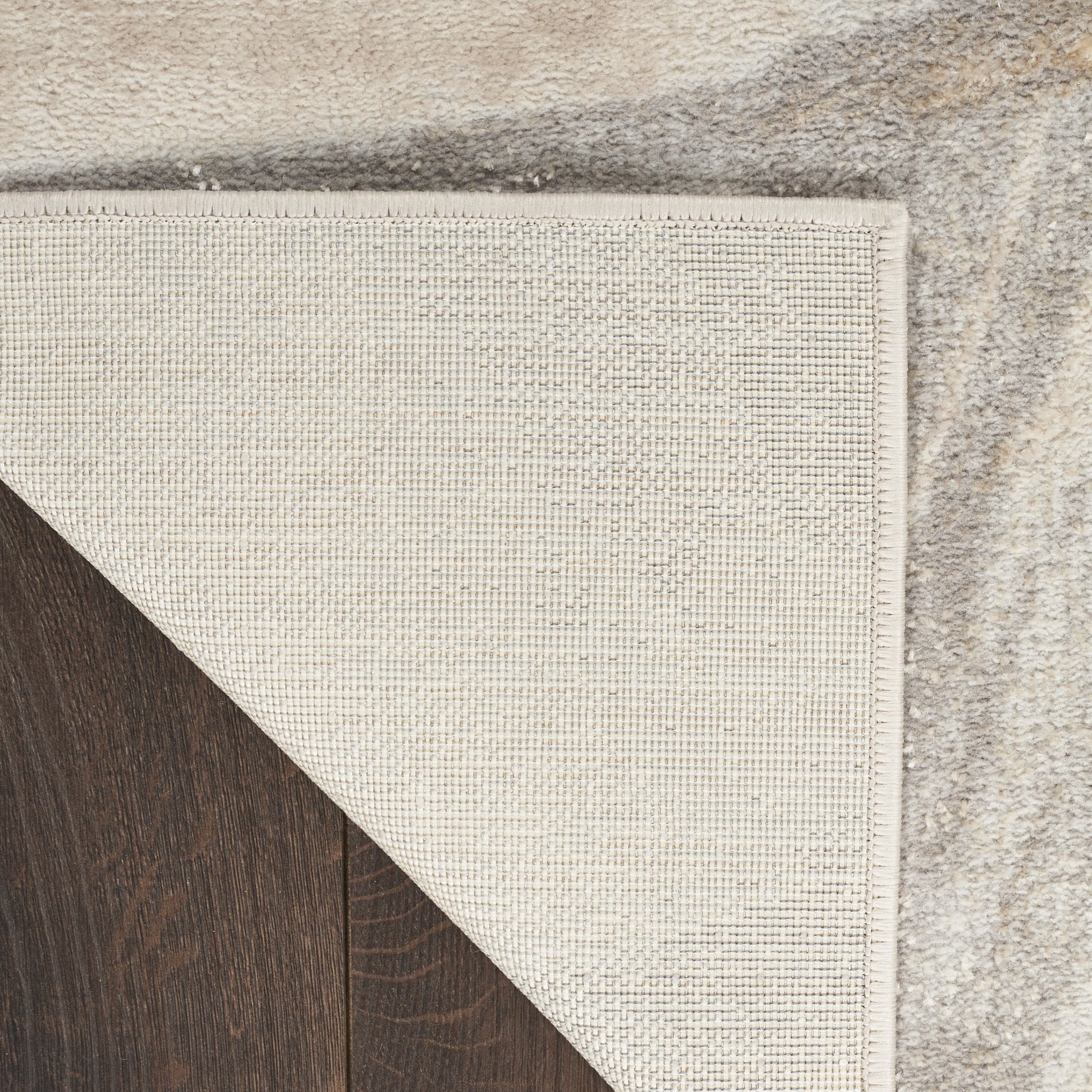 Inspire Me! Home Decor Brushstrokes Abstract Beige/Grey 5'3" x 7'3" Area Rug (5x7)