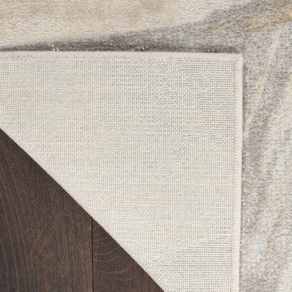 Inspire Me! Home Decor Brushstrokes Abstract Beige/Grey 5'3" x 7'3" Area Rug (5x7)