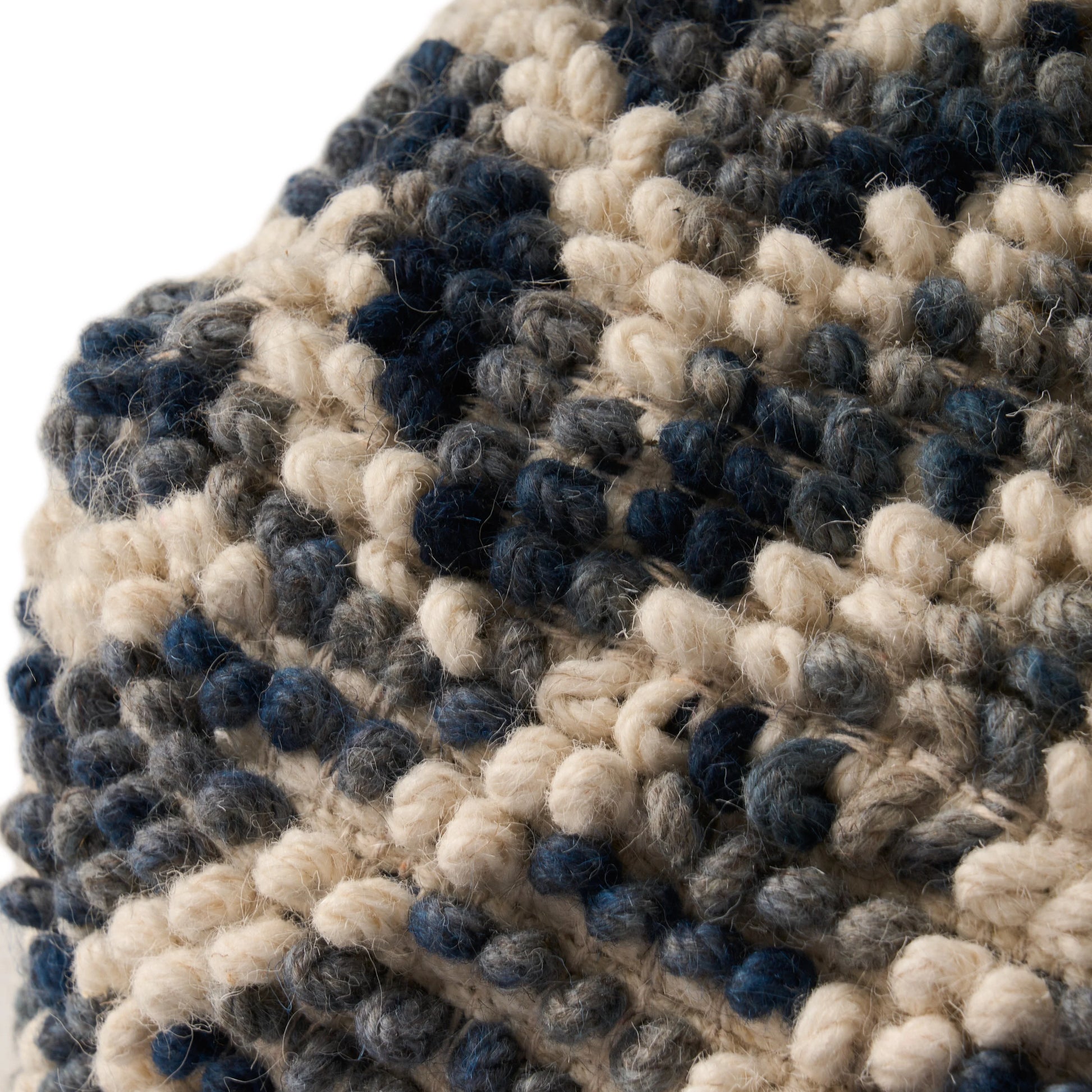 Noble House Cube Chevron Tufted Wool Pouf
