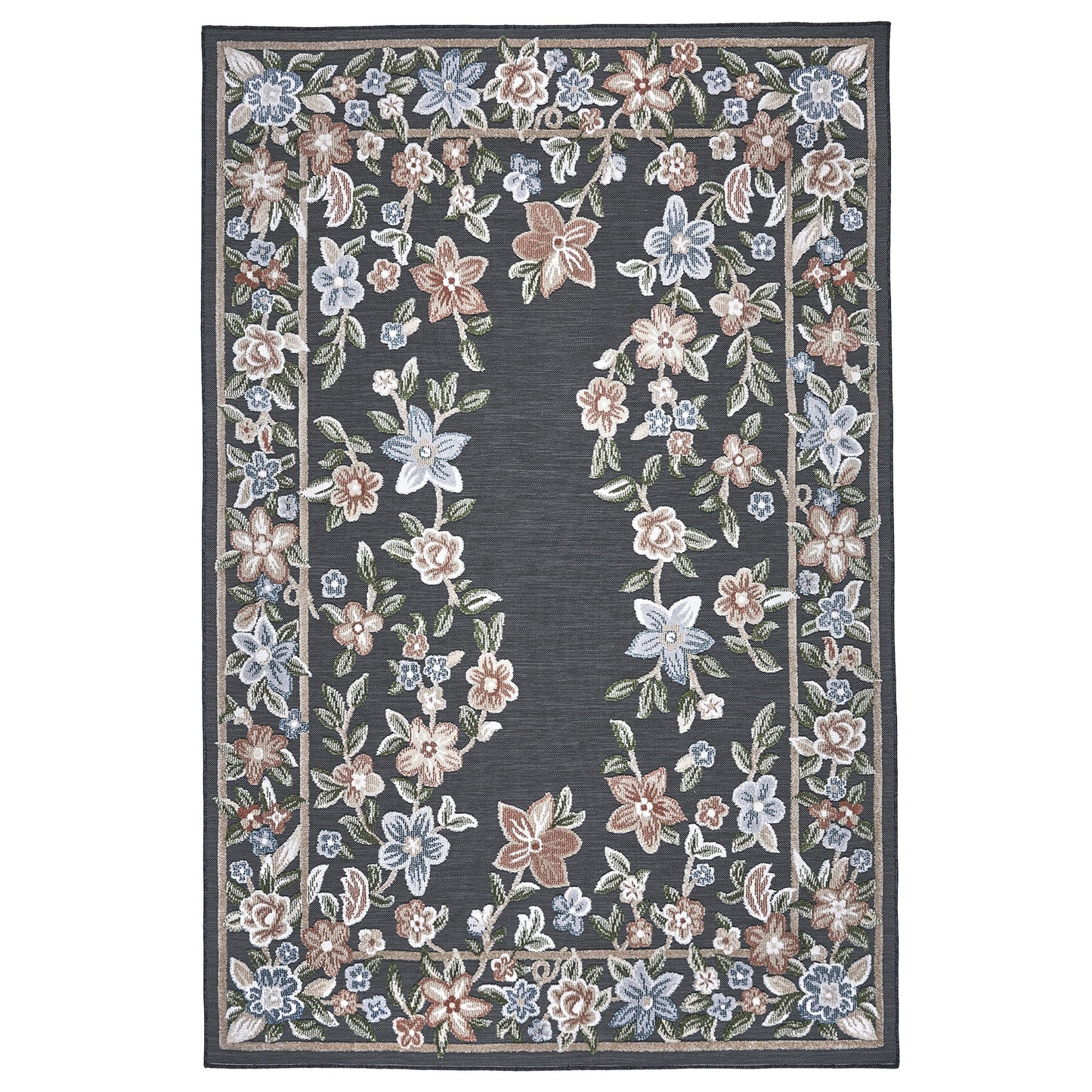 Laguna Indoor/Outdoor Area Rug, Beta Black, 8'8' x 13'