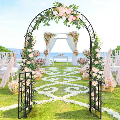 UBesGoo Garden Arch Arbor Trellis Steel Archway for Climbing Plants,7 Ft Iron