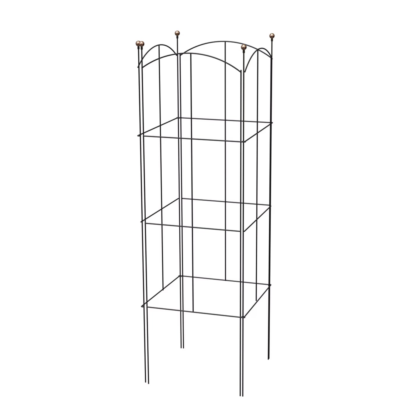 Panacea 6-Pack Folding 4-Panel Matte Black Tall Garden Trellis for Tomatoes and Vining Plants