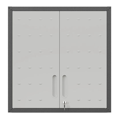 Tcbosik Rolling Storage Cabinet with Storage, Metal Tool Cabinet with Adjustable Shelf and 2 Doors, Lockable Storage Cabinet for Home Office Garage Basement, Black