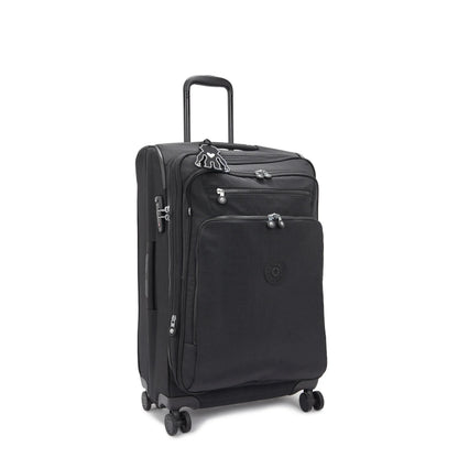 Kipling New Youri Spin Medium 4 Wheeled Rolling Luggage Black Noir