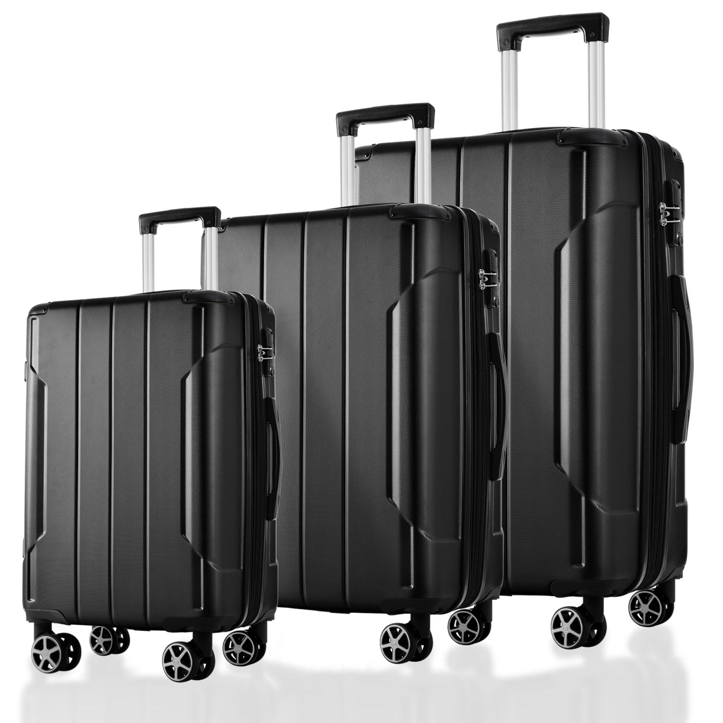 Luggage Sets 3 Piece, Expandable Hard shell ABS Suitcases with Double Spinner, Travel luggage Set