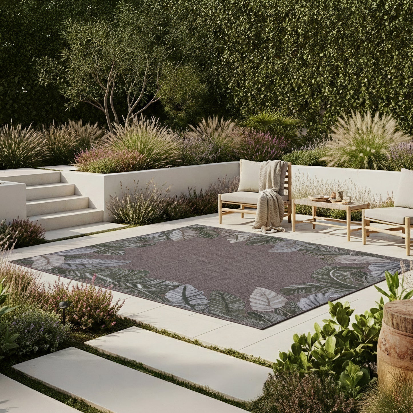 Laguna Indoor/Outdoor Area Rug, Molokai Natural, 7’10” x 10’