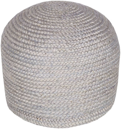 Mark& Day Pouf Ottoman - Hardegg Natural Fiber Medium Gray Round Foot Rest 16x20x20
