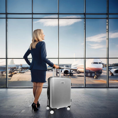 World Traveler Dejuno Monarch 26-Inch Polycarbonate Spinner Luggage - Rose Gold