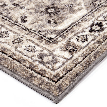 My Texas House Preston 9' X 12' Gray Floral Area Rug