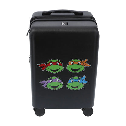 Teenage Mutant Ninja Turtles 22.5 Inch Carry On Luggage, TMNT Hardshell Rolling Suitcase with Spinner Wheels, Black