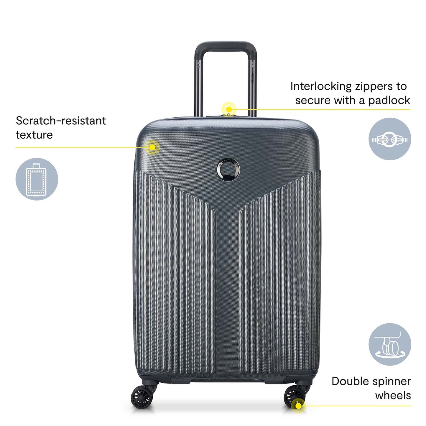 DELSEY PARIS Comete 3.0 28" Hardside Spinner Checked Luggage, Lavender