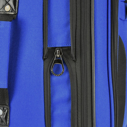 U.S. Traveler Charleville Fabric Expandable Spinner Luggage, Mazarine Blue, 29" Checked Large