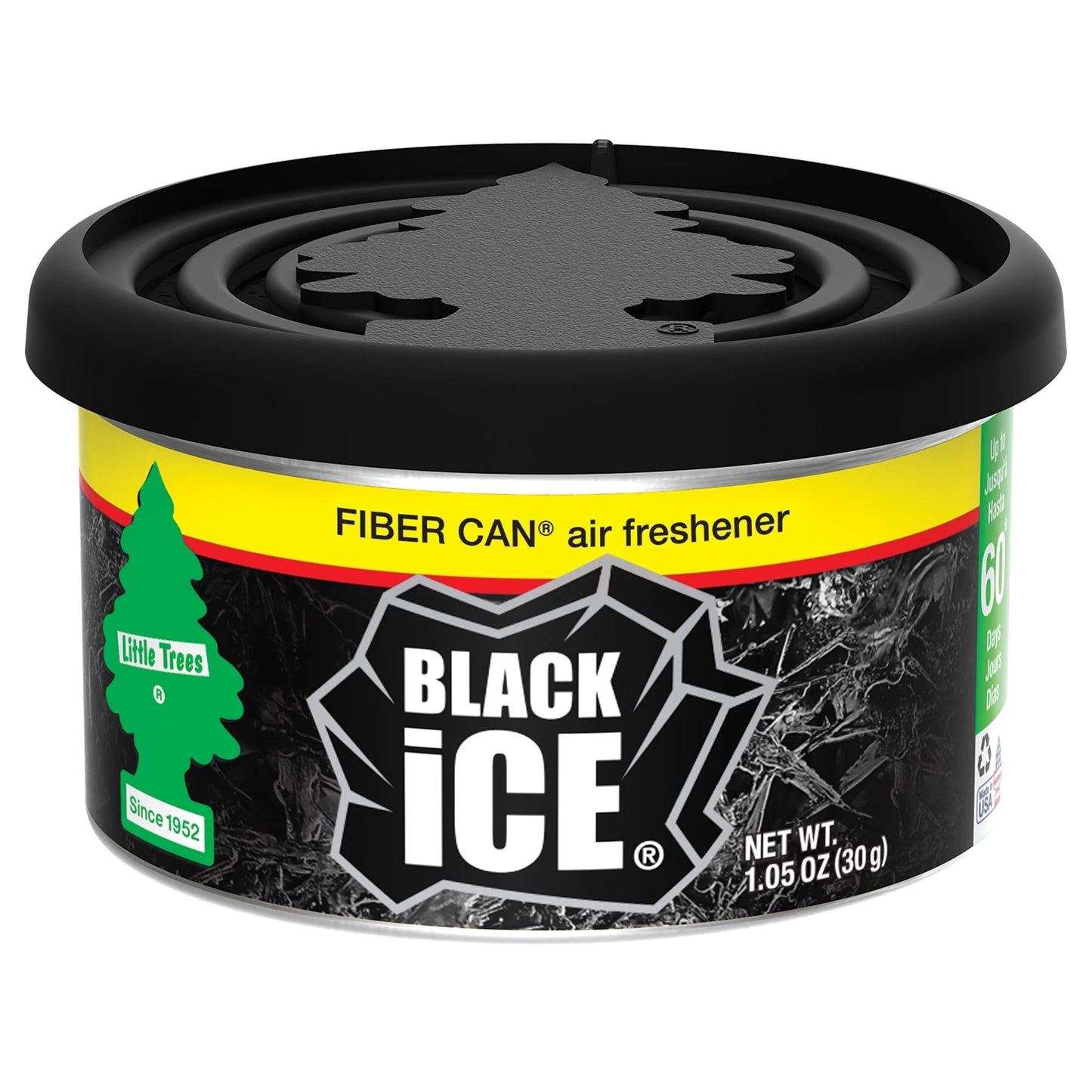Little Trees Air Freshener Fiber Can Black Ice 1.05 oz