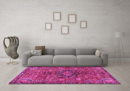 Ahgly Company Indoor Rectangle Persian Pink Traditional Area Rugs, 8' x 10'